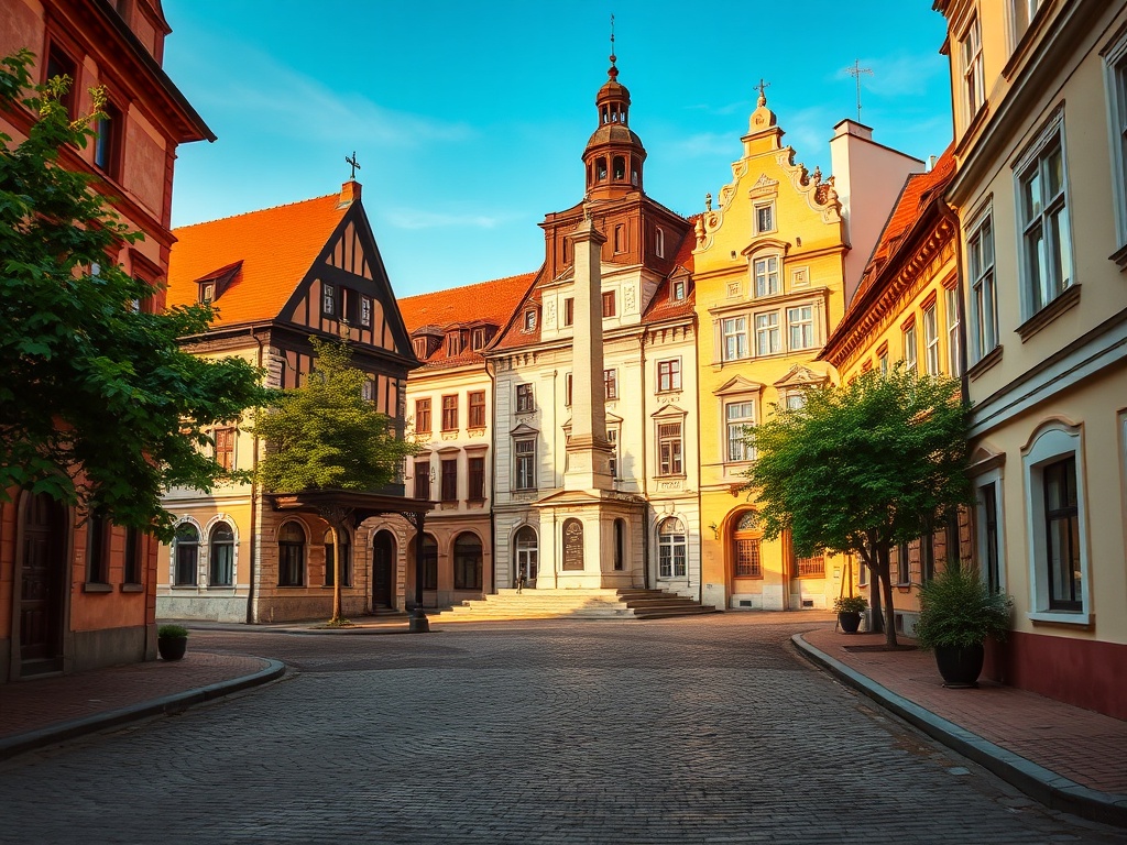 Malowniczy widok na miasto Puszczykowo otoczone zielenią i rzeką Wartą